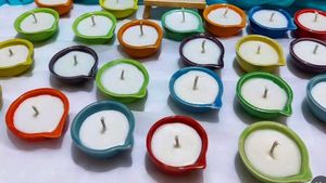 Colorful Tea Light Candles any 2 colors random