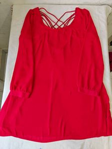 ⚡⚡ lighting fast deal⚡Chic Red Long Sleeve Mini Dr