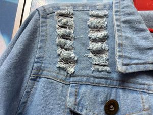 Denim Jacket With Sequin Work
