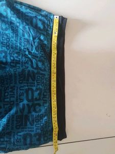 Blue Graphic Print Joggers