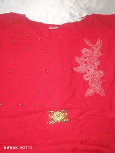 Cherry 🍒 Red Colour Kurta