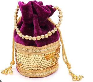 Velvet Hand Potli Bag