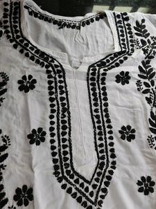 White Chikankari Kurti