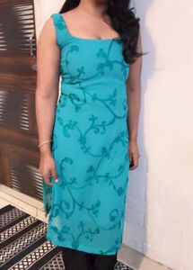 Blue Embroidered Kurta (item 6)