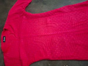 pink woollen Kurta