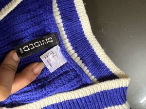 H&amp;M Blue Knitted Vest Top