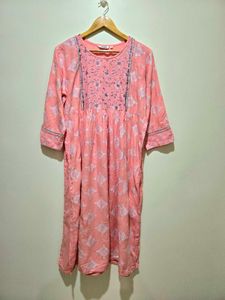 Peach Color Kurta Set