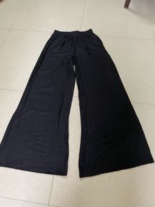 Zara Satin Flared Trouser Black