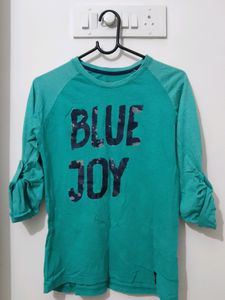 Blue Casual Wear Tshirt