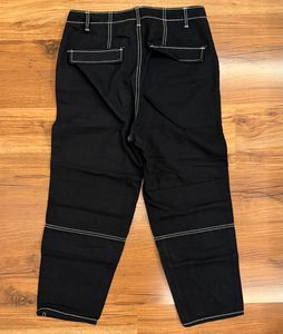 H&amp;M Black Topstitched Jeans