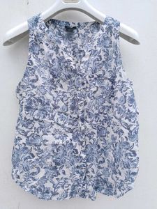Cotton Floral Branded Top.