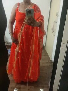 Layered Gown With Heavy Dupatta For Women And Girl