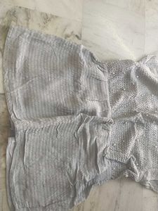 Grey Dress with Pearl Detail