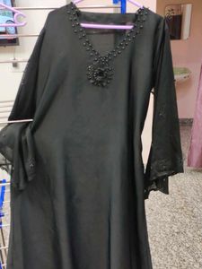 Elegant Black Embellished Abaya