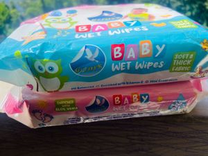 Baby Wet Wipes - 72 Count Set Of 2