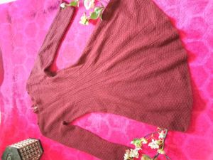 Burgundy Knit Dress