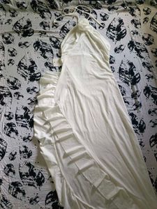 White Halter Maxi Dress