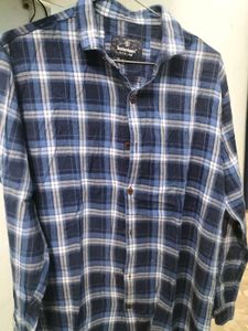 Blue And White Check Shirt