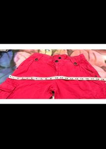 Women Red Cargo Pant