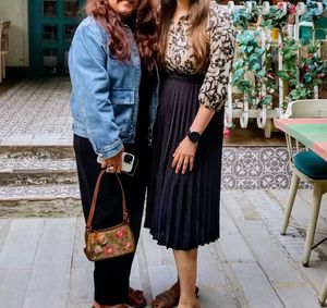 Grey And Black Dress