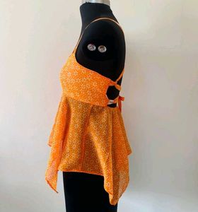 Orange beach Blackless Top ❤‍🔥