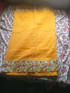 Yellow Saree with Beautiful border