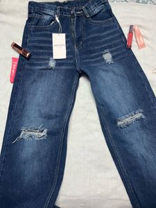 Ripped Wide Leg Jeans