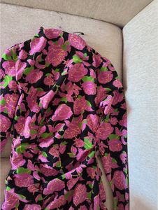 Zara Floral Full Sleeves Fitted Dress