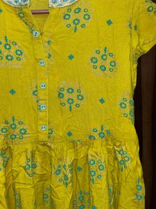 Green Printed Kurthi