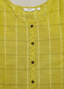 Chartreuse Plaid Tunic Dress