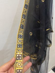 Black Anarkali With Dupatta