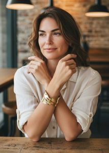 Gold Tone Cuff Bracelet