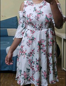 Offshoulder Floral Mini Dress