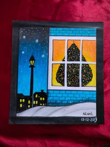 Handmade Christmas Tree Artwork