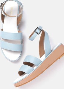 Light Blue Ankle Strap Sandals