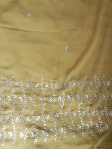 New Heavy Jorjet Sarees With Blouse Pic No Falls Done