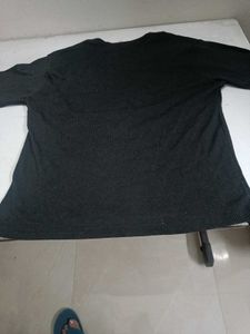 Black Ribbed Long Sleeve Top
