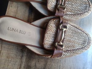 Luna Blu Woven Mule Slides