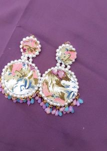 Floral Pearl Drop Earrings