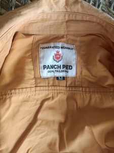 Peach Red Long Sleeve Button Down Shirt