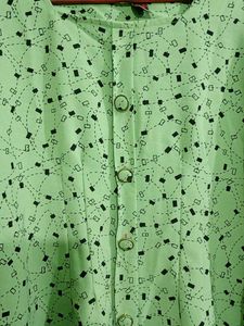 Green Printed Top