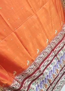 Orange Paithani Saree