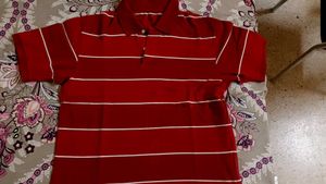 Red Striped Polo Shirt