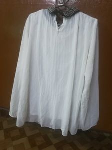 Elegant White Embellished Top