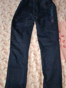 Dark Wash Cotton Jeans