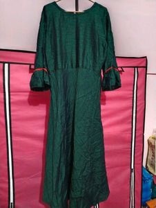 Embroidered Green Kurta