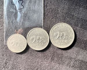 Set Of 3 Coins 1/4th 1/2th And 1 Rupee