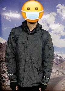 Premium Gray Hooded Heavy Office Casual Jacket