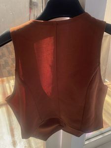 Brown Buttoned Vest