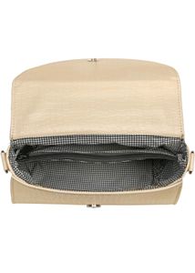 Toteca Beige Sling Bag With Two Compartments